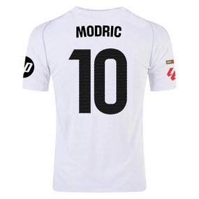 Sport Inspired Breath Ready adidas Modri? Real Madrid Authentic Home Jersey w/ La Liga Patches 24/25 (White/Black)