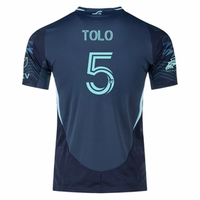 adidas N. Tolo Seattle Sounders Authentic Away Jersey 25/26 w/ MLS Patches & Sponsor (Aura Ink) Easy Motion Dynamic Ergonomic Fit