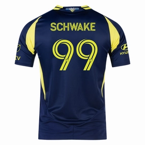 adidas Nashville Authentic Brian Schwake Away Jersey w/ MLS   Apple TV 25/26 (Tena Blue) Moisture Lock Reservoir