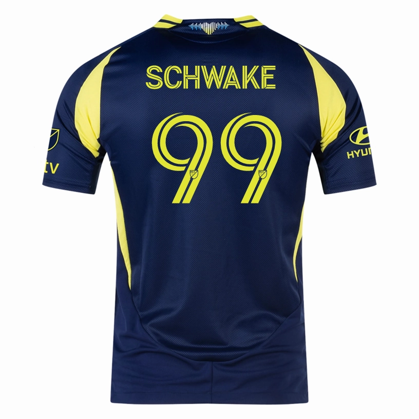 adidas Nashville Authentic Brian Schwake Away Jersey w/ MLS   Apple TV 25/26 (Tena Blue) Moisture Lock Reservoir