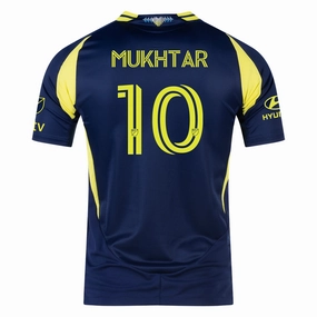 Flexible Neckline adidas Nashville Authentic Hany Mukhtar Away Jersey w/ MLS   Apple TV 25/26 (Tena Blue)
