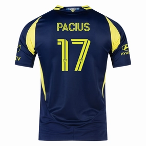 Flexible Comfort adidas Nashville Authentic Woobens Pacius Away Jersey w/ MLS   Apple TV 25/26 (Tena Blue)