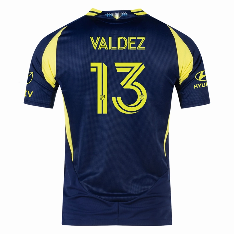 adidas Nashville Authentic Xavier Valdez Away Jersey w/ MLS   Apple TV 25/26 (Tena Blue) Heat Transfer Graphics Abrasion Resistant Reinforcements