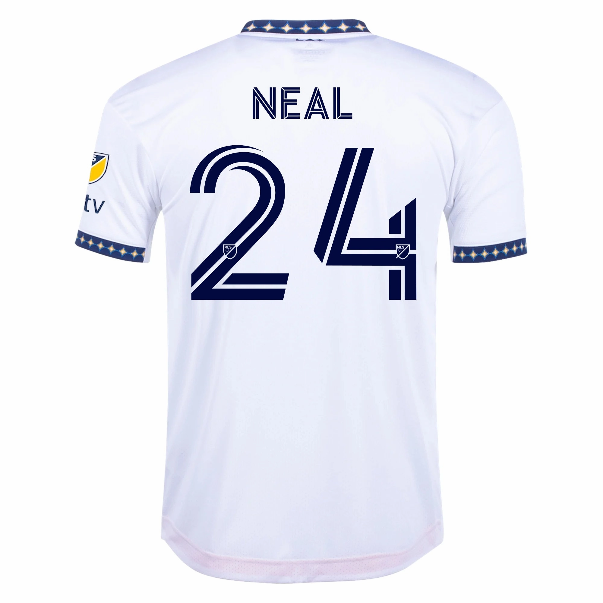 adidas Neal LA Galaxy Home Authentic Jersey 22/23 w/ MLS Patches (White) Mesh Ventilation Zones