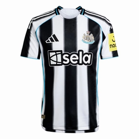 adidas Newcastle United 25/26 Authentic Home Jersey (Black/White) Compression Fit Tech Non Restrictive Silhouette