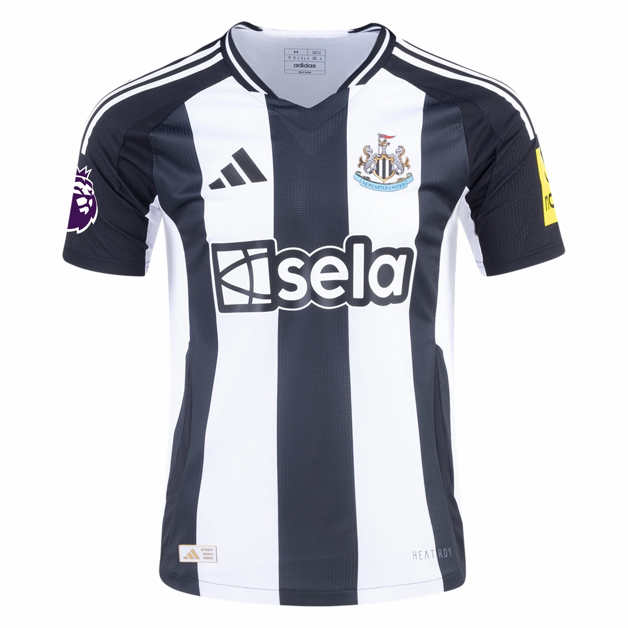 Comfort Focused Sporty Feel Adidas Newcastle United Authentic Alexander Isak Home Jersey w/ EPL Patch 24/25 (Black/White)