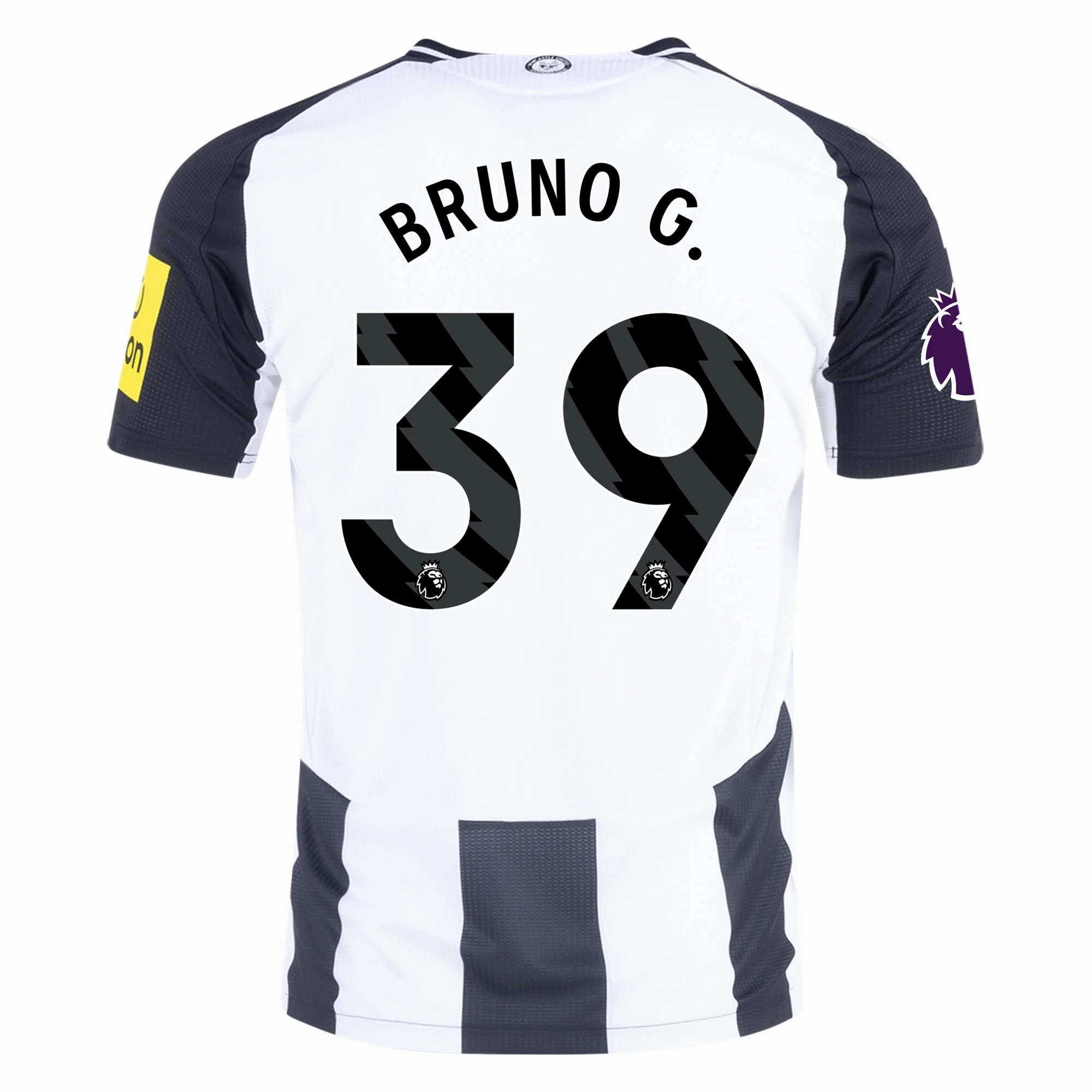 Endurance Fit Seamless construction Adidas Newcastle United Authentic Bruno Guimar?es Home Jersey w/ EPL Patch 24/25 (Black/White)