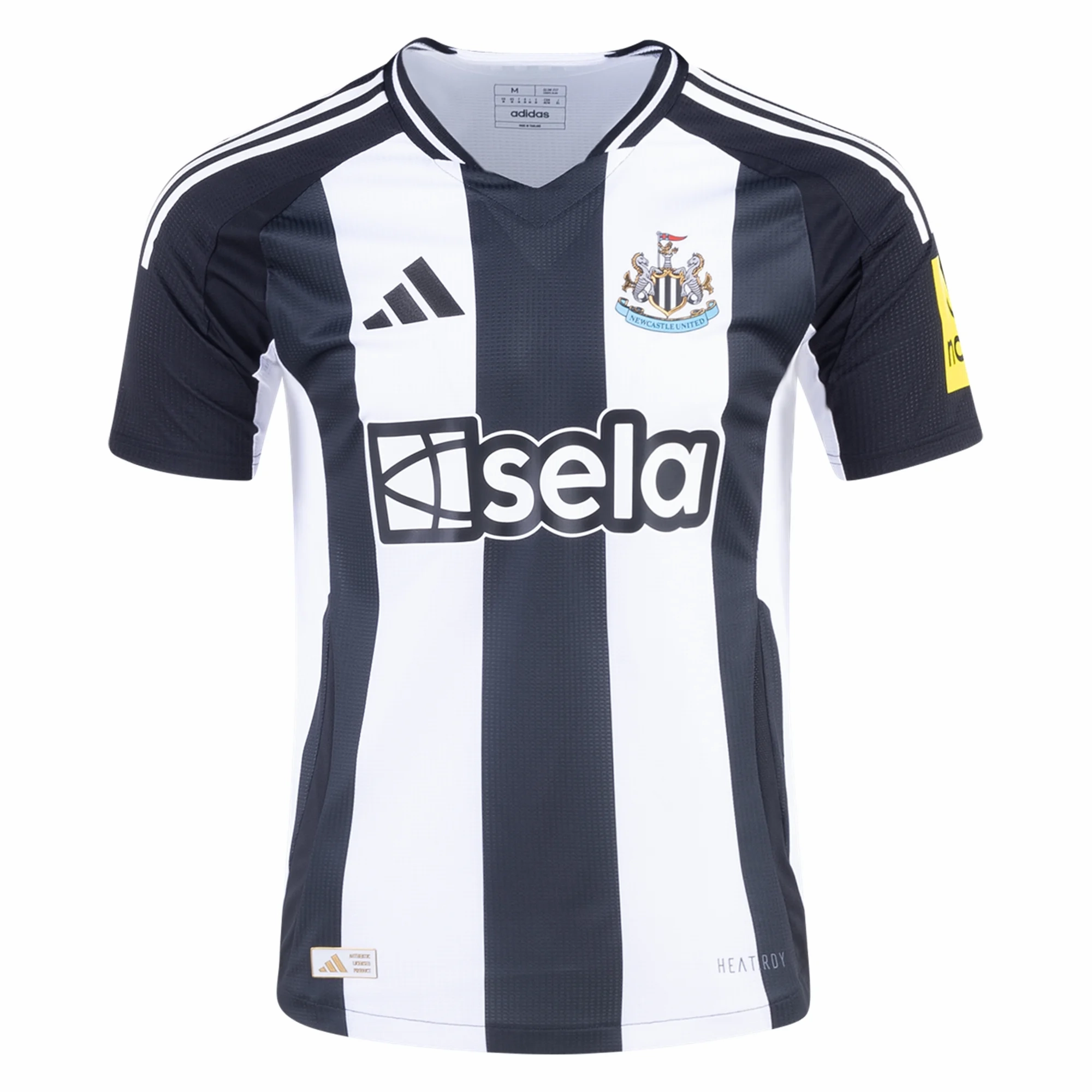 Adidas Newcastle United Authentic Home Jersey 24/25 (Black/White) Contoured Silicone Grippers