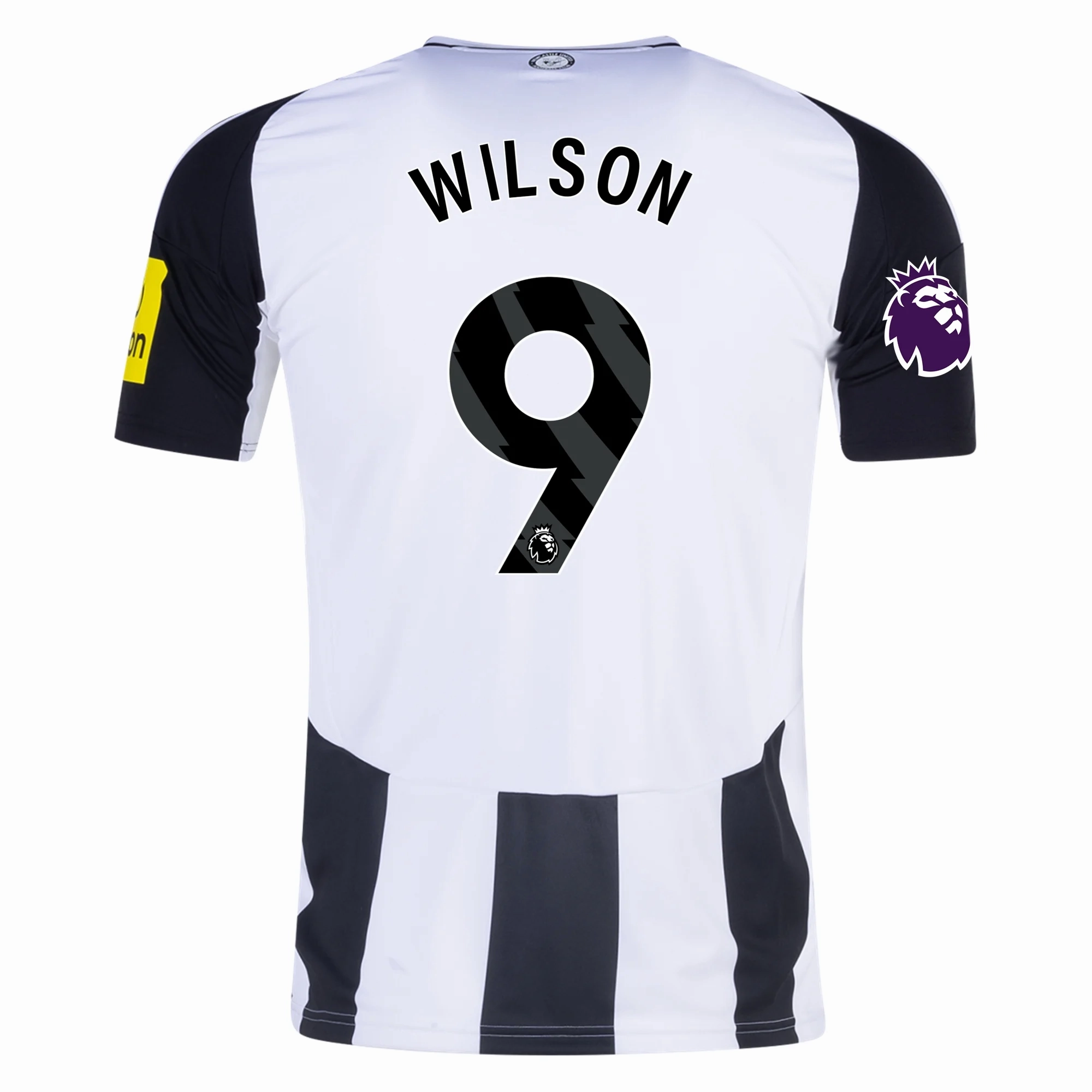 Friction Free Hemline Design Double Layered Collar adidas Newcastle United Callum Wilson Home Jersey w/ EPL Patch 24/25 (Black/White)