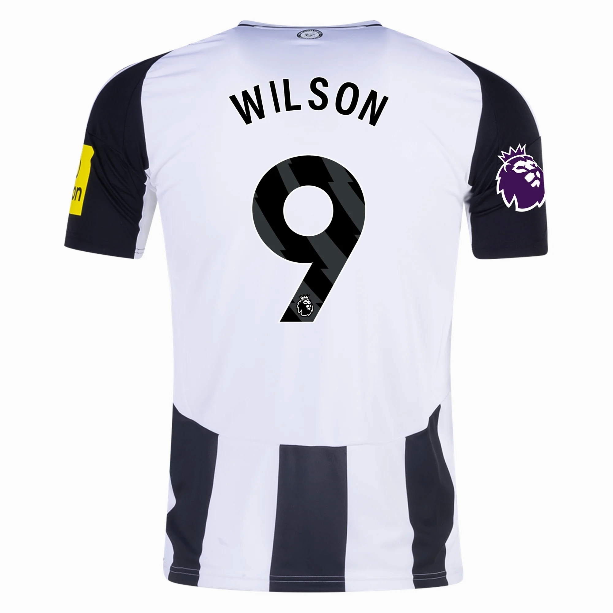 adidas Newcastle United Callum Wilson Home Jersey w/ EPL Patch 24/25 (Black/White) Action Performance Sublimation Print Ready
