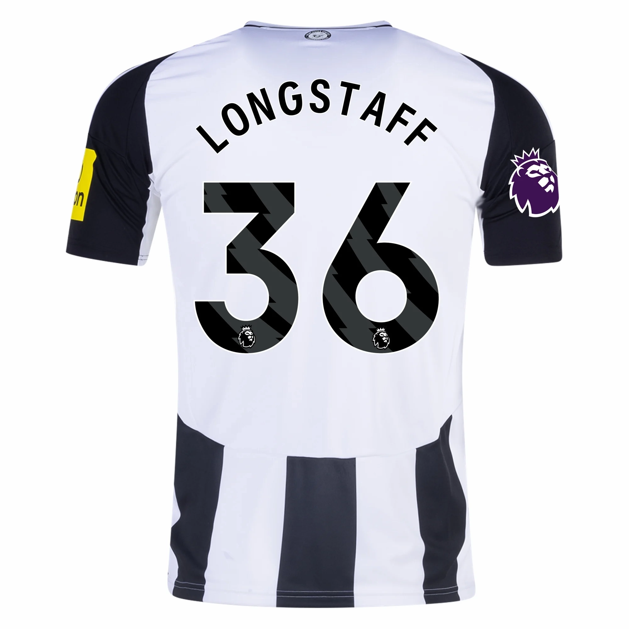 adidas Newcastle United Sean Longstaff Home Jersey w/ EPL Patch 24/25 (Black/White) Comfort Fit Design