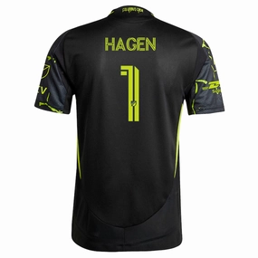 Micro Perforated Ventilation Speed Ready adidas Nicholas Hagen Columbus Crew Authentic Away Jersey w/ MLS Patches 25/26 (Black/Yellow)