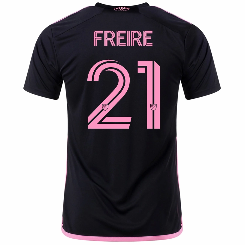 Friction Free Hemline Design All weather adidas Nicol??s Freire Inter Miami Away Jersey 23/24 (Black/True Pink)