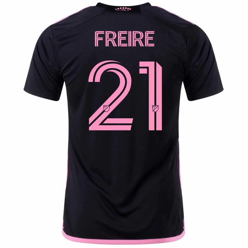 adidas Nicol??s Freire Inter Miami Away Jersey 23/24 (Black/True Pink) Body Mapping Technology Anti Shrink Treatment