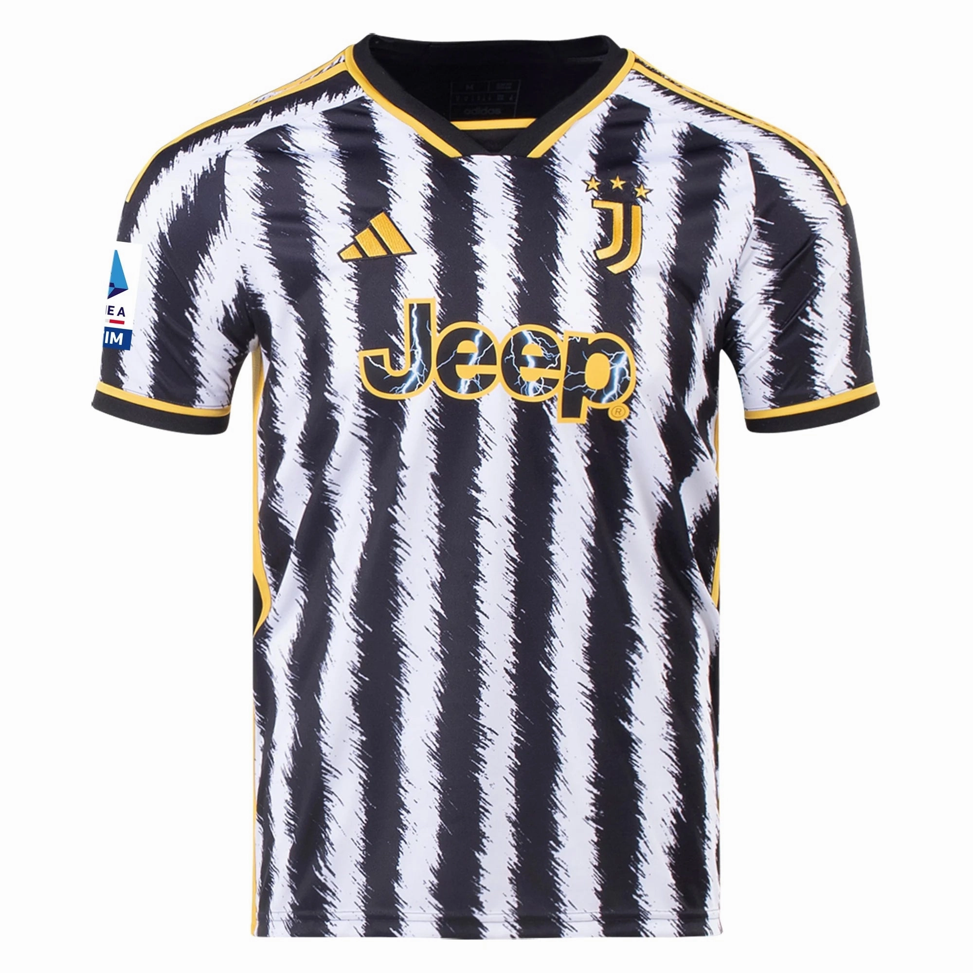 Ultra lightweight High Visibility Trim adidas Paul Pogba Juventus Home Jersey w/ Serie A Patch 23/24 (Black/White)