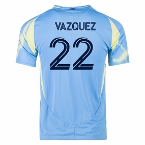 adidas Philadelphia Union David Vazquez Authentic Away Jersey 25/26 (Blue/Yellow) High Motion Tagless Label Design