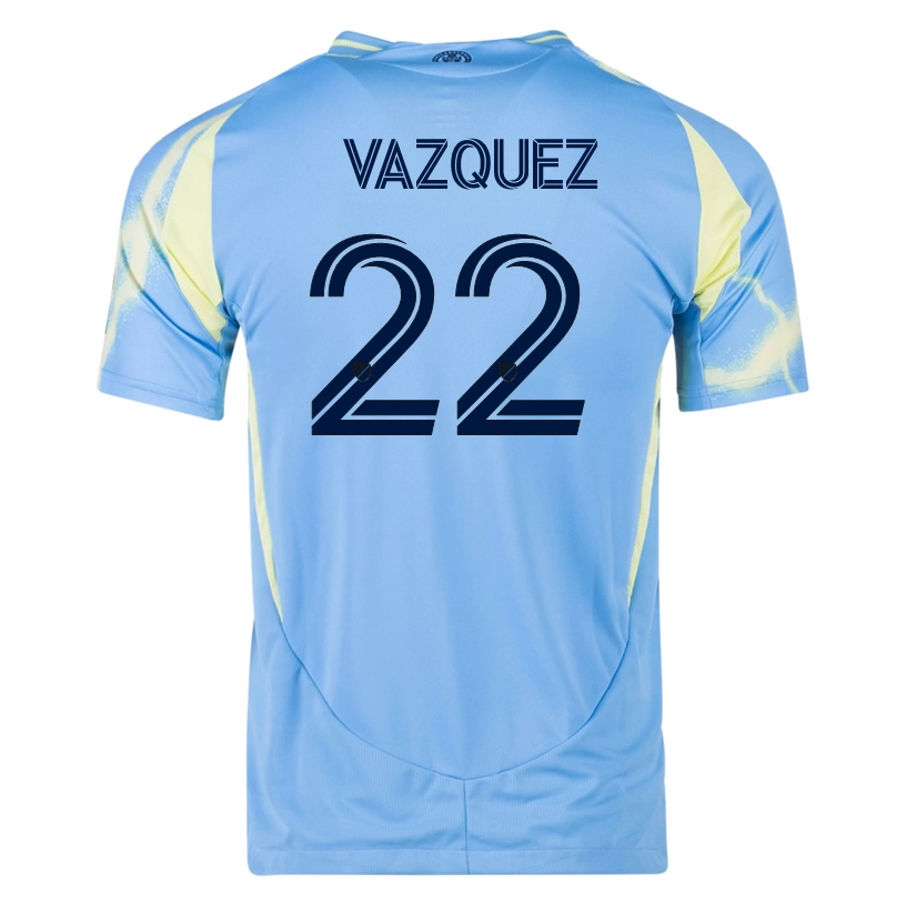 Dual Layer adidas Philadelphia Union David Vazquez Authentic Away Jersey 25/26 (Blue/Yellow)