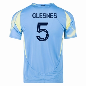 Anti Snag Surface Low Profile Stitching adidas Philadelphia Union Jakob Glesnes Authentic Away Jersey 25/26 (Blue/Yellow)