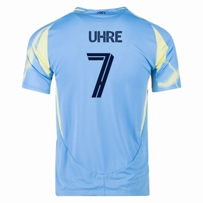 adidas Philadelphia Union Mikael Uhre Authentic Away Jersey 25/26 (Blue/Yellow) Reflective Safety Detailing