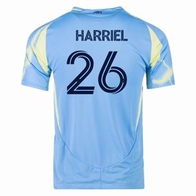Stretchable Seams Light Training adidas Philadelphia Union Nathan Harriel Authentic Away Jersey 25/26 (Blue/Yellow)