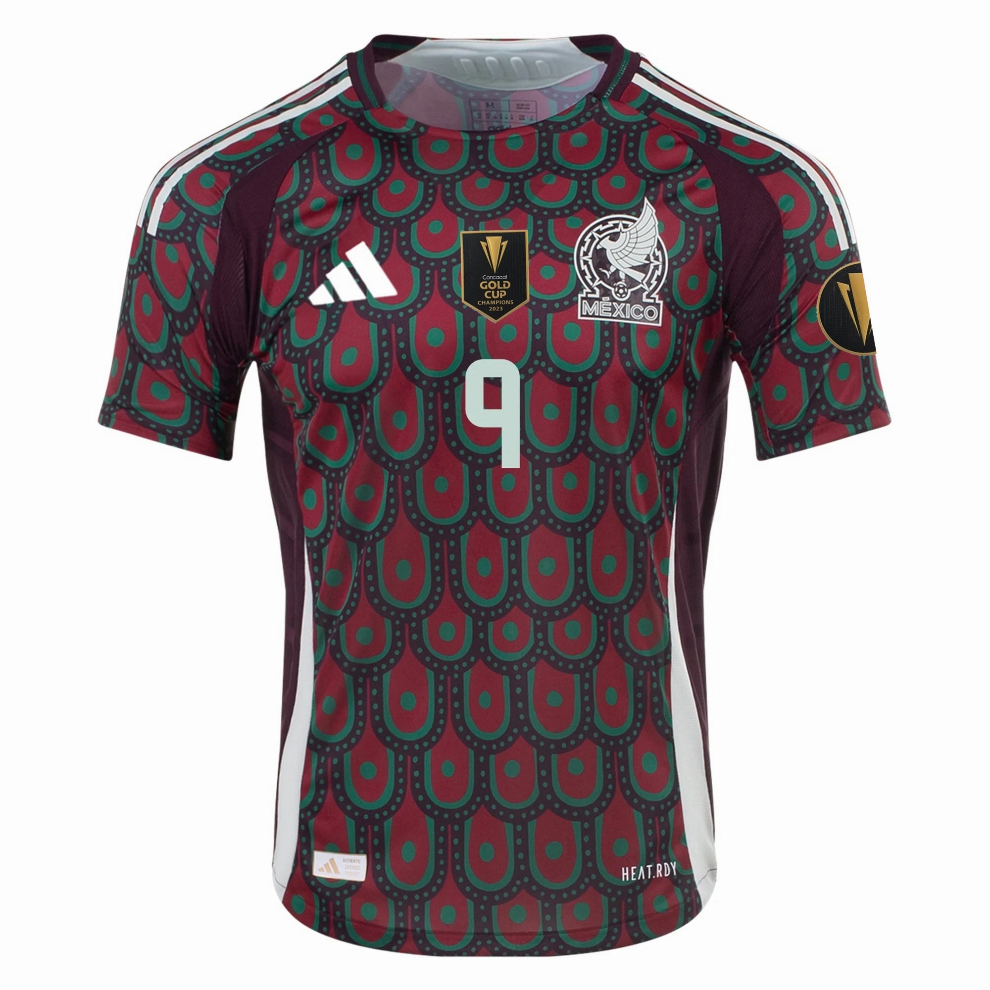 adidas Ra??l Jim??nez Mexico Authentic Home Jersey 24/25 w/ Gold Cup 2025 Patches (Multicolor) Color Blocked subtle style