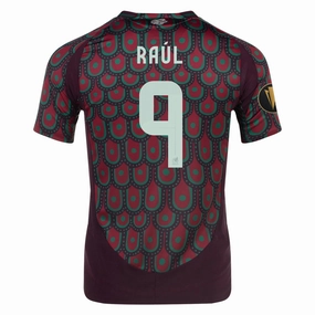 adidas Ra??l Jim??nez Mexico Authentic Home Jersey 24/25 w/ Gold Cup 2025 Patches (Multicolor) Feel Good Fit Tear Resistant Fabric Weave