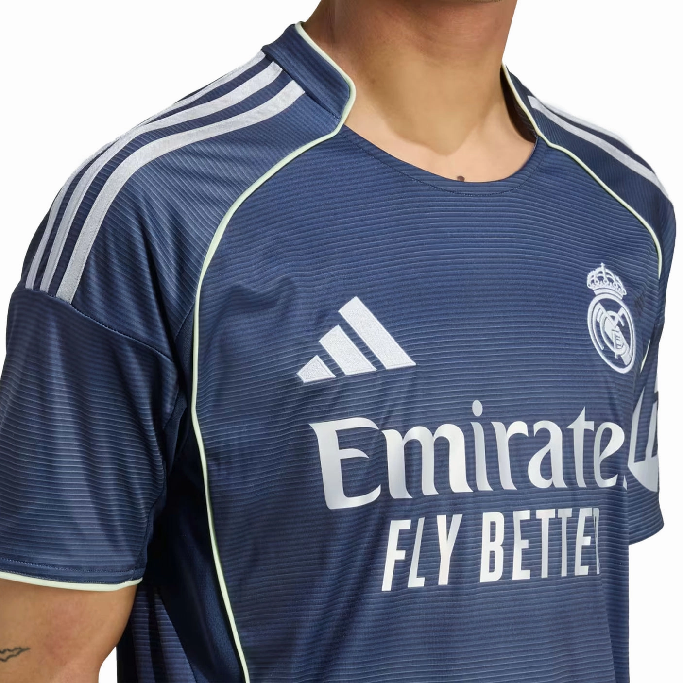 Layered Mesh Inserts adidas Real Madrid 25/26 Away Jersey (Legend Ink)