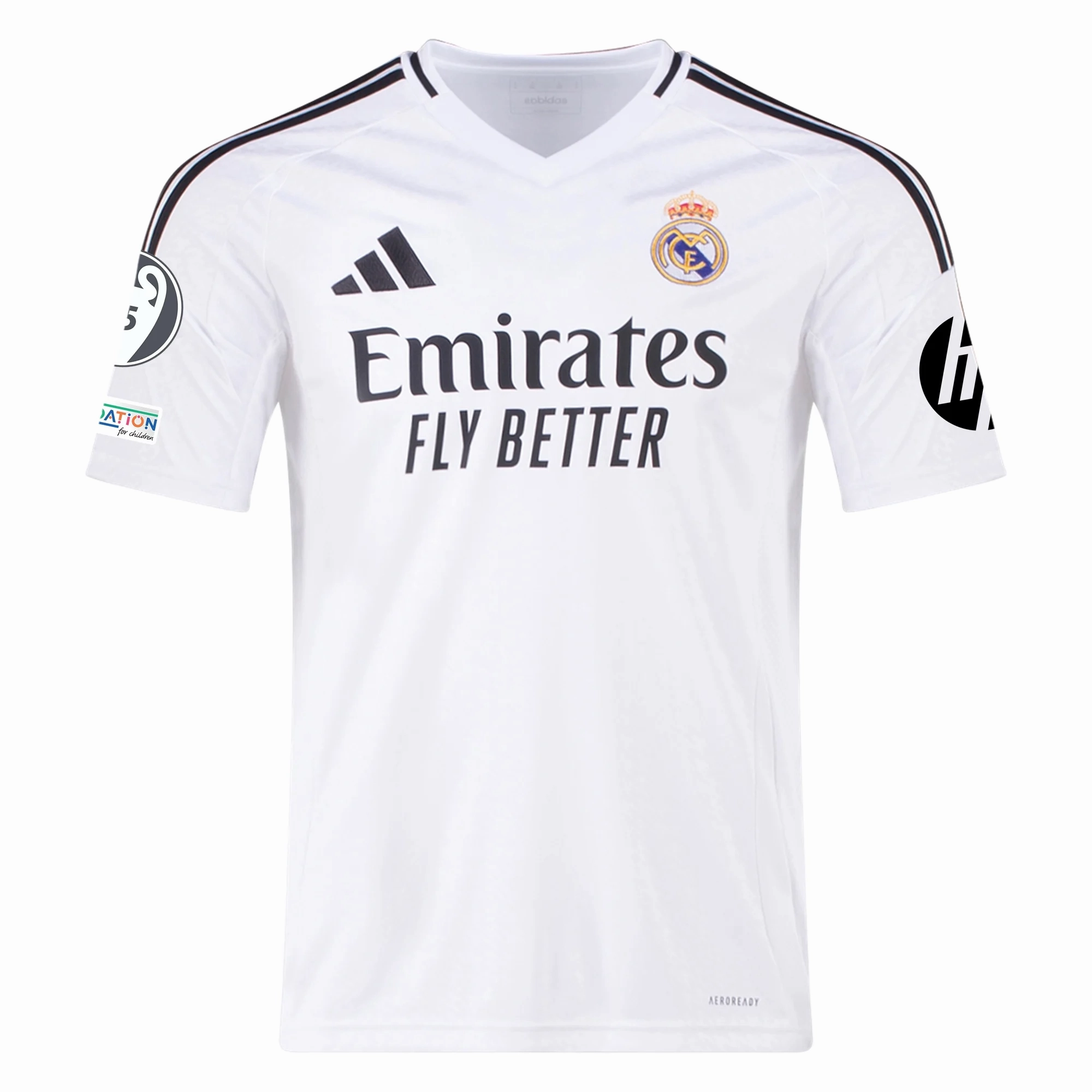 Machine Washable Durability Weekend League adidas Real Madrid Arda Guler Home Jersey 24/25 w/ Champions League Patches (White/Black)