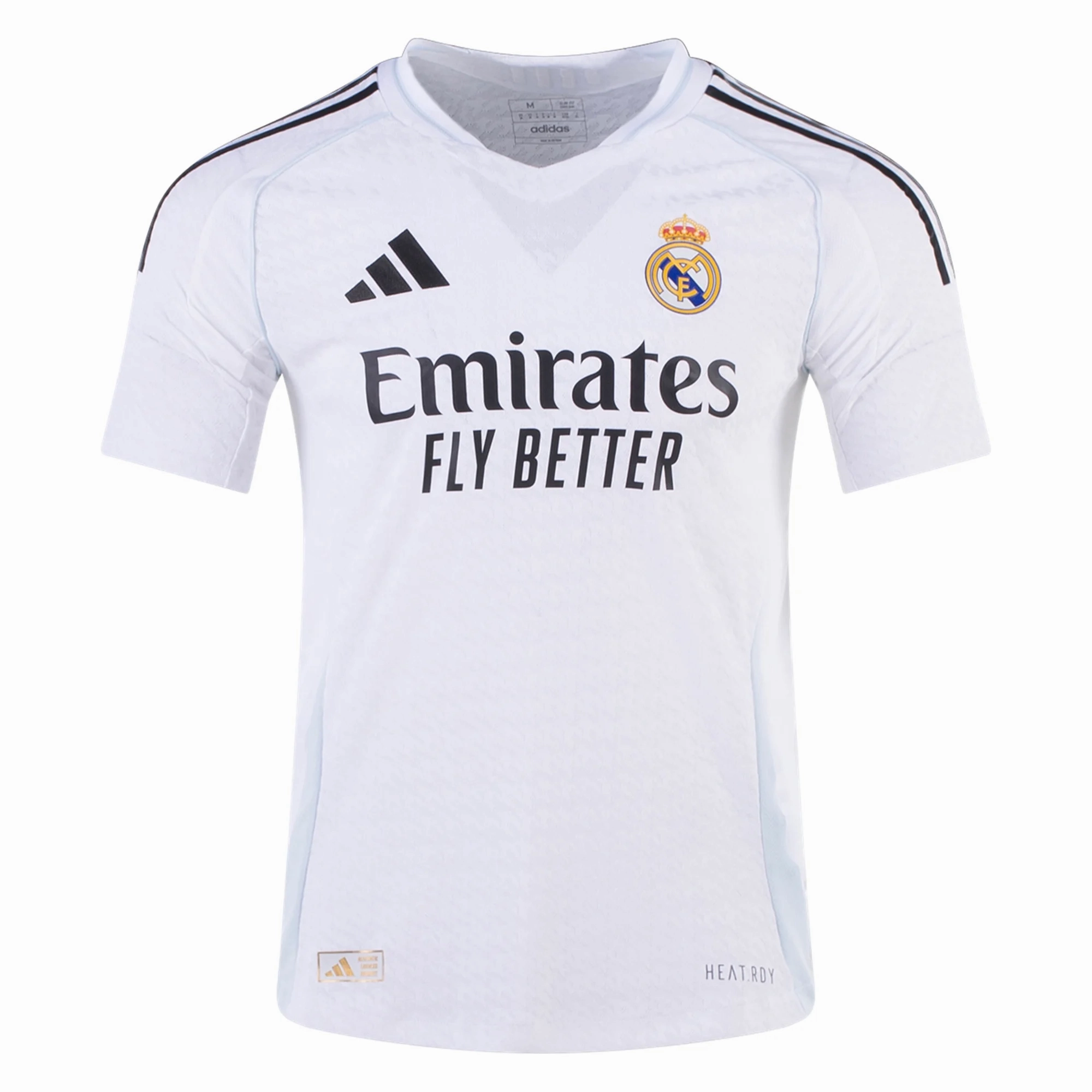 adidas Real Madrid Authentic Home Jersey 24/25 (White/Black) Enhanced Air Circulation