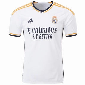 adidas Real Madrid Home Jersey 23/24 (White) Energy Wear Tagless Neckline Design