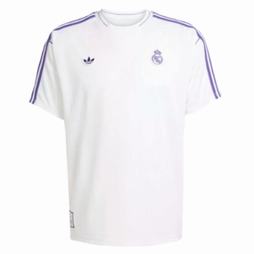 Premium Quality Stitching Flexible Comfort adidas Real Madrid Icon Jersey 24/25 (White/Purple)