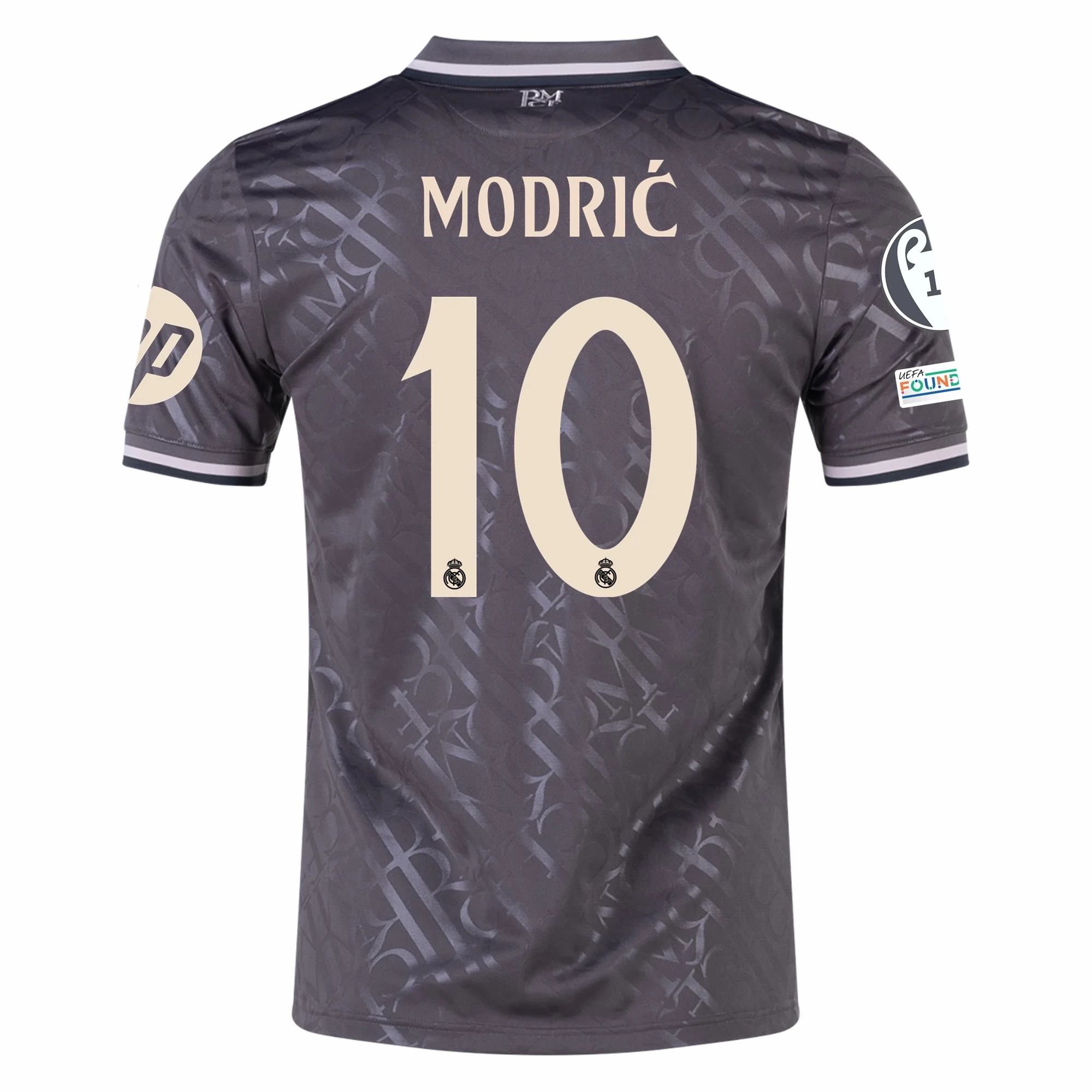 Timeless Design Flexible Comfort adidas Real Madrid Luka Modric Third Jersey w/ Champions League Patches   HP Sponsor 24/25 (Charcoal)