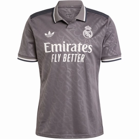 adidas Real Madrid Third Jersey 24/25 (Charcoal) Non Chafe Edging Layered Thermal Protection