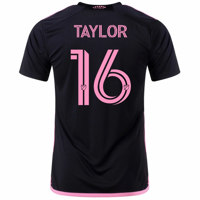 adidas Robert Taylor Inter Miami Away Jersey 23/24 (Black/True Pink) Odor Resistant Clothing Tech All weather