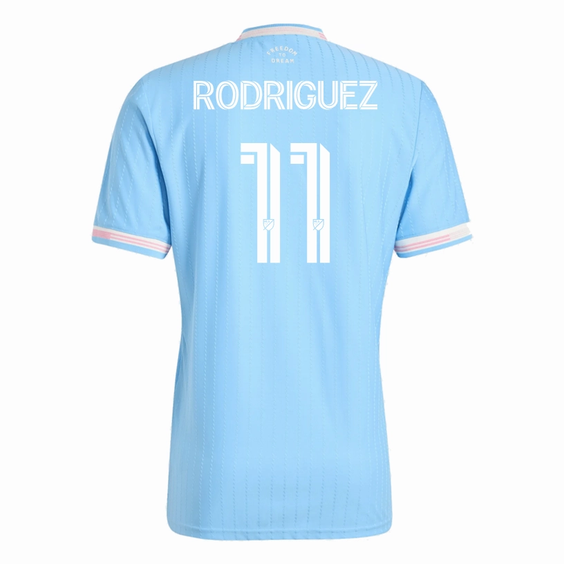 adidas Rodriguez Inter Miami Authentic Third Jersey 25/26 (Blue/Pink) Everyday Flex