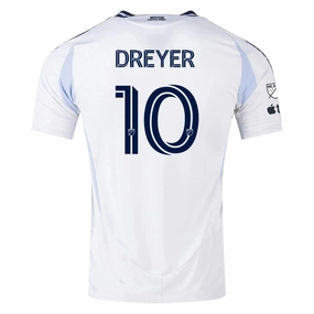 adidas San Diego FC Authentic Anders Dreyer Away Jersey 25/26 w/ MLS & Apple Patch (White) Every Move