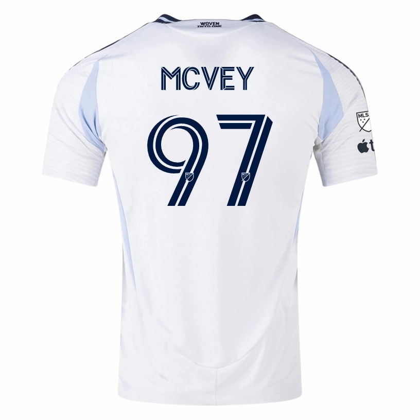 All Sport Fit Stretchable Armholes adidas San Diego FC Authentic Christopher McVey Away Jersey 25/26 w/ MLS & Apple Patch (White)