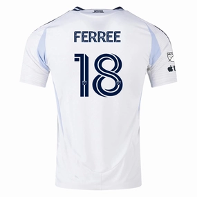 Cool Fit Durable Double Stitched adidas San Diego FC Authentic Duran Ferree Away Jersey 25/26 w/ MLS & Apple Patch (White)