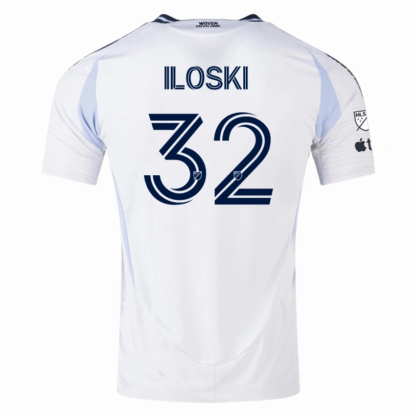 adidas San Diego FC Authentic Milan Iloski Away Jersey 25/26 w/ MLS & Apple Patch (White) Odor Resistant Clothing Tech