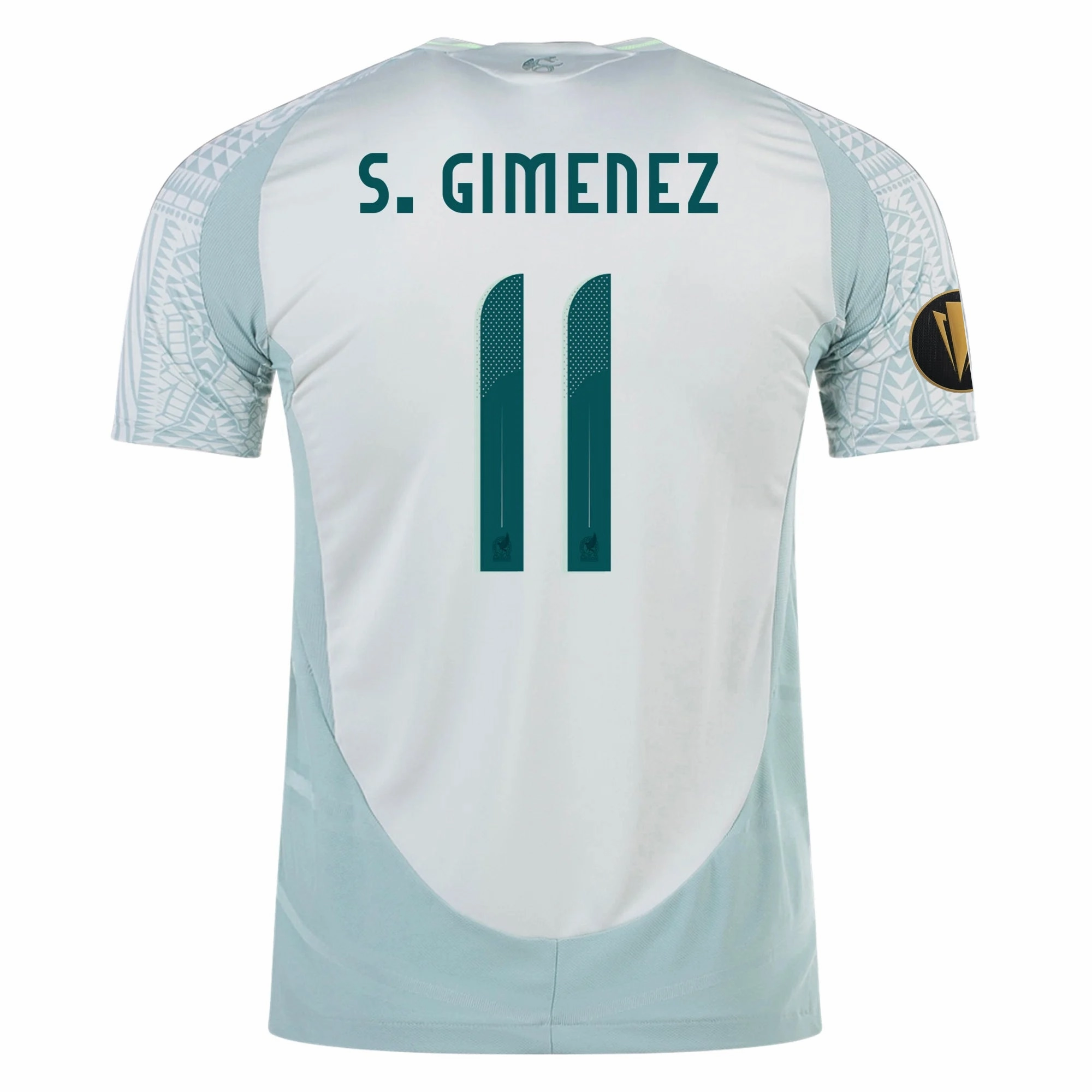 adidas Santi Gimenez Mexico Authentic Away Jersey 24/25 w/ Gold Cup 2025 Patches (Linen Green) Stylish performance