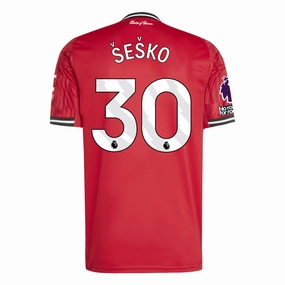 adidas Sesko Men's Manchester United Home Jersey 25/26 w/ EPL   NRFR Patches (Red) Sporty Performance Yarn Dye Effect
