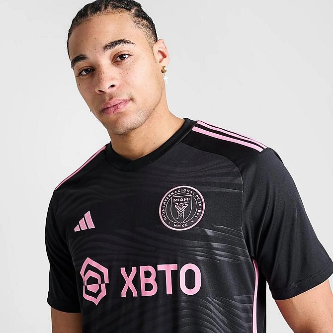 adidas Shanyder Borgelin Inter Miami Away Jersey 23/24 (Black/True Pink) Urban Run Mesh Paneling