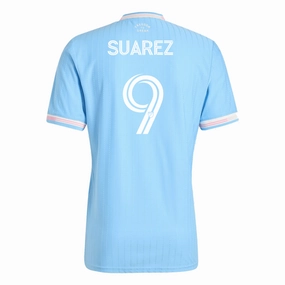 Non Chafe Seams Hyper Breathable adidas Suarez Inter Miami Authentic Third Jersey 25/26 (Blue/Pink)