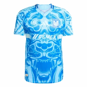 Multi Directional Breathability Motion Design adidas Tigres Authentic Away Jersey 25/26 (Blue/Aqua)