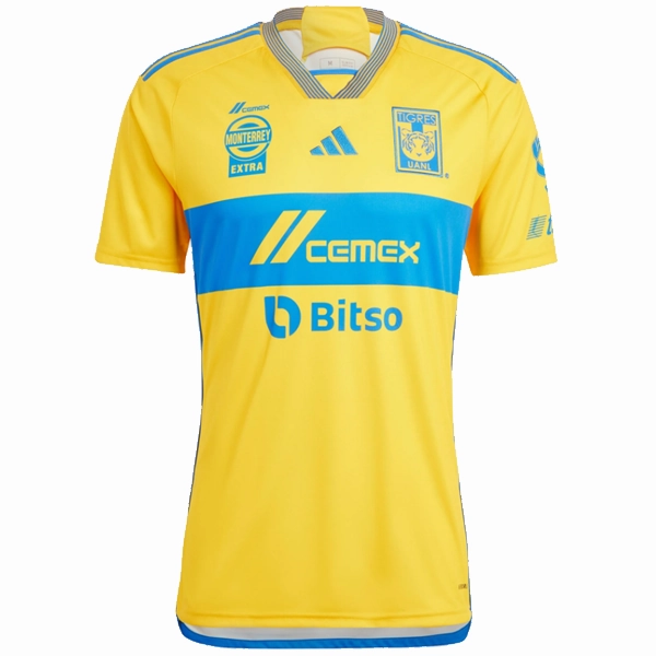 adidas Tigres UANL Home Jersey 23/24 (Team College Gold) Non Restrictive Tailoring Flatlock stitching