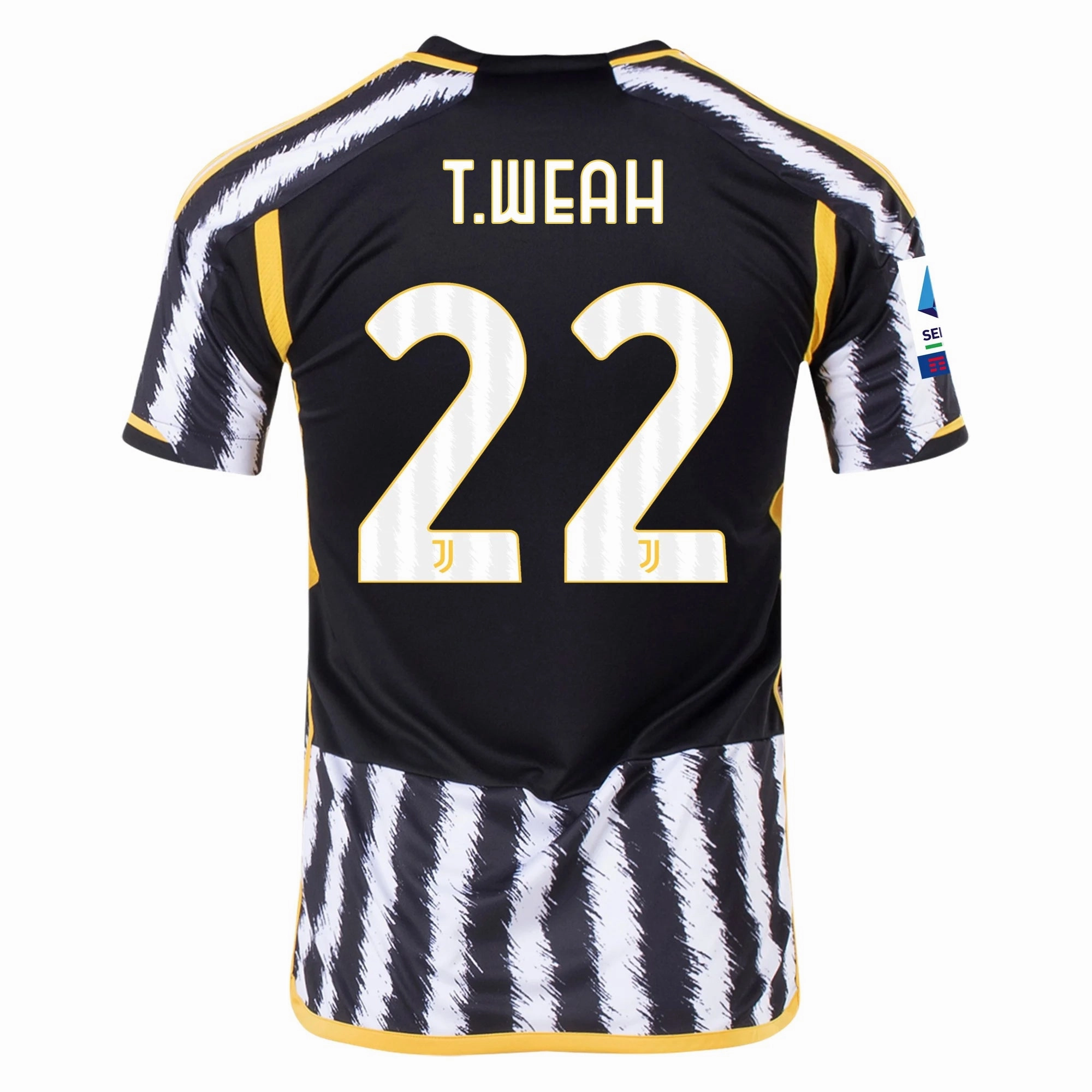 Climate Control Dry Touch adidas Timothy Weah Juventus Home Jersey w/ Serie A Patch 23/24 (Black/White)