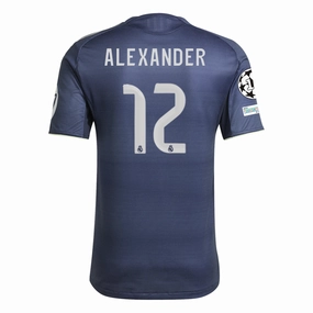 adidas Trent Alexander-Arnold Real Madrid Authentic Away Jersey 25/26 w/ Champions League Patches (Legend Ink) Quick Repair Yarn