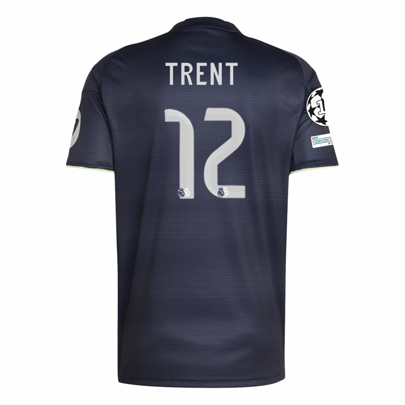 adidas Trent Real Madrid 25/26 Away Jersey w/ Champions League Patches (Legend Ink) Non Chafe Seams