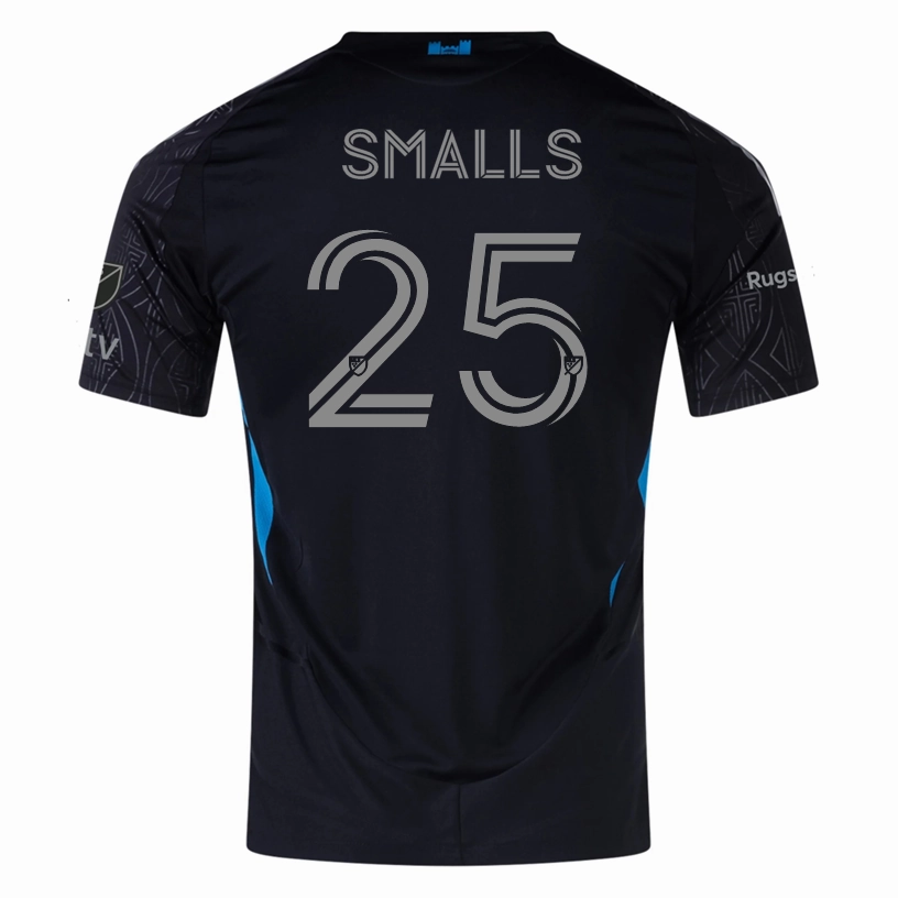 adidas Tyger Smalls Charlotte FC Authentic Away Jersey 25/26 (Black) Zero Slip Inner Layer