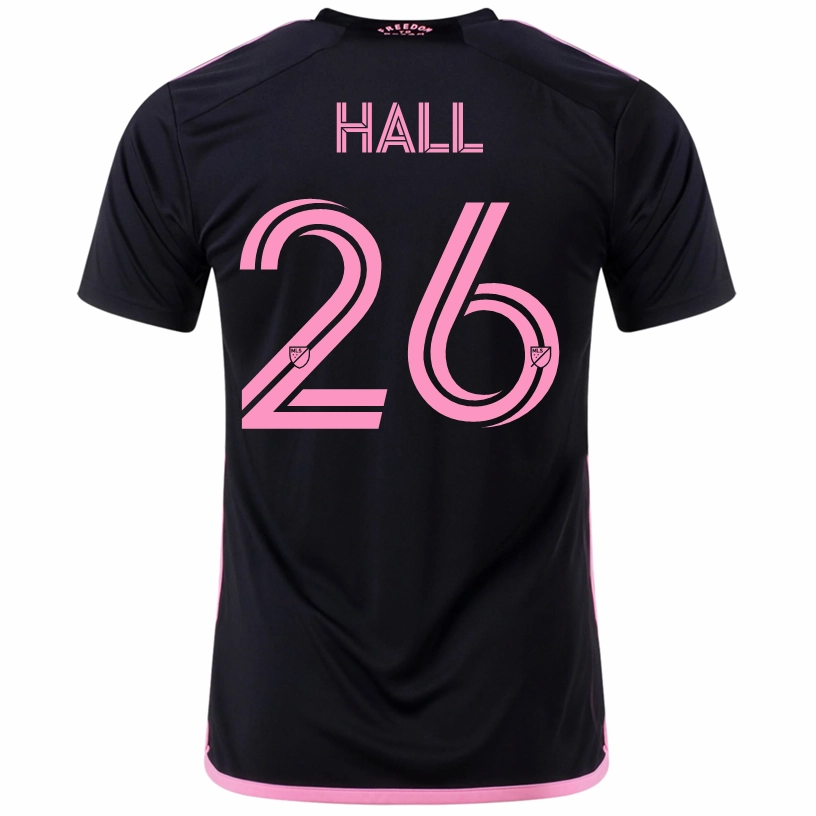 Dynamic Texture Anti Pill Finish adidas Tyler Hall Inter Miami Away Jersey 23/24 (Black/True Pink)
